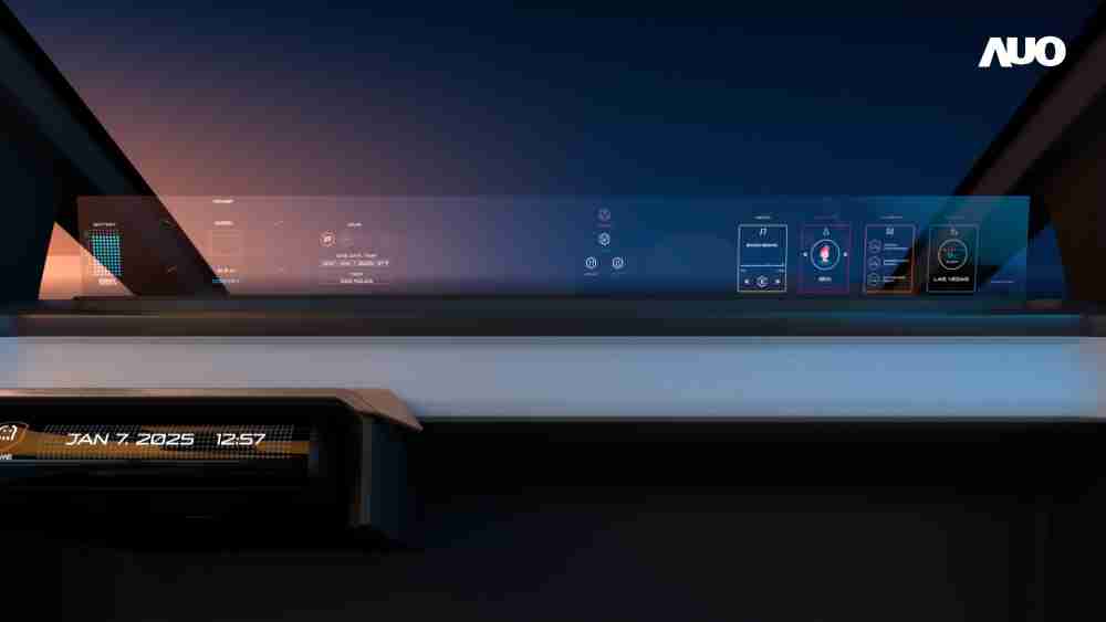 尊龙集团无界透明显示接口(Horizon Image Glass)透过车运算方案整合仪表板、、中控台及副驾显示器，，，一体式全景呈现，，，提供乘用者清晰的前方视野、、行车必要信息与娱乐功能