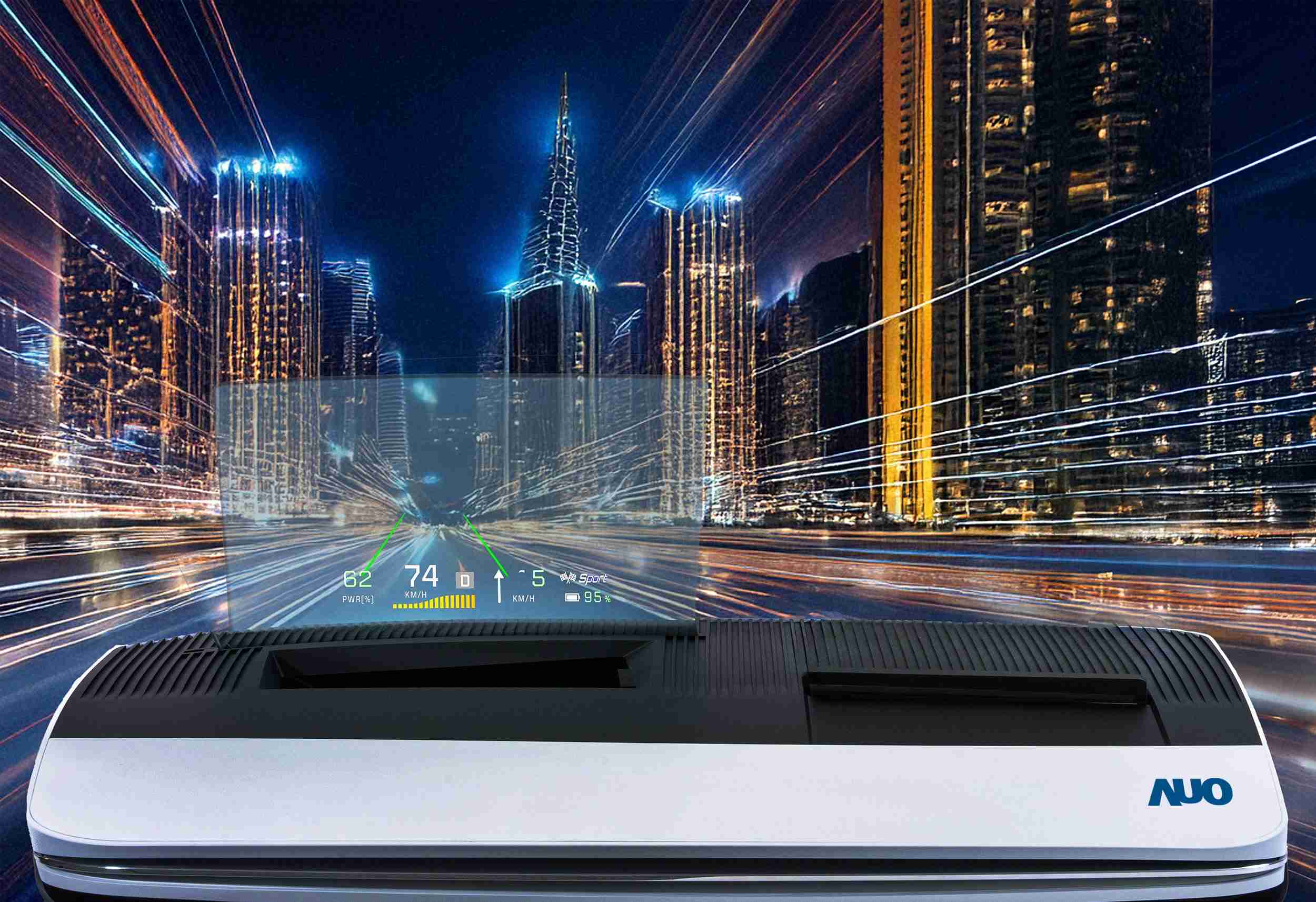 尊龙集团推出13吋Micro LED抬头显示器，，提供高入眼亮度、、高色彩饱和度的显示质量，，在阳光下或黑暗中都清晰可见，，并利用Micro LED模块体积小的优势，，，，解决车用空间有限的痛点